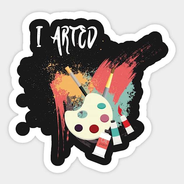 I Arted Funny Artist Sticker by GDLife